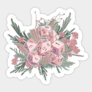 Red Evergreen Dice Sticker